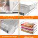 2PCS 6 Qt A4 Paper Storage Box Clear Plastic Case 9x13 Scrapbook Case Stackable Transparent File Box A4 Paper Storage Containers for Craft, Document, Photo, Book13.58" x 9.25" x2.75"