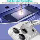 PEHAEL 3+3 Pack for iPhone 17 Pro Privacy Screen Protector with Camera Lens Protector Full Coverage Anti-Spy Tempered Glass Film 9H Hardness Easy Installation Bubble Free [6.3 inch]