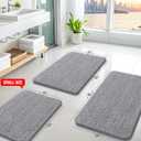 Arotive Bathroom Rugs Round 30x30, Extra Soft Absorbent Shaggy Chenille Bath Rugs, Machine Washable Rubber Backing Non-Slip Bath Mats for Bathroom Floor Tub and Shower, Home Decor Accessories, Grey