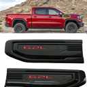Pair New 6.2L V8 Vent Decal Emblems Kit 3D Driver Passenger Side Badge Compatible with 2019-2024 GMC Sierra GM 85160715 86532094 (Black Red)