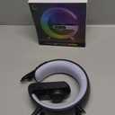 Mini Wireless Speaker with Bluetooth Lamp, Atmosphere Lamp, Wireless Charging, Alarm Clock, Smart LED Table Lamp, Night Light, Birthday Gifts for Girls Boys Party Aged 4-12 (Black)