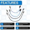 Set of 4 Upstream and Downstream Oxygen O2 Sensor Compatible with 2007-2010 Honda Odyssey 3.5L V6 234-5053 234-4355 234-4368