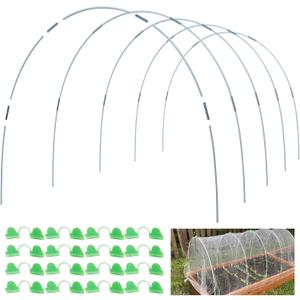 MAXPACE Greenhouse Hoops for DIY 3.5ft or Wider Grow Tunnel, Rust-Free Fiberglass Support Hoops Frame for Garden Fabric, DIY Plant Support Garden Stakes, Gardening Supplies, 25pcs