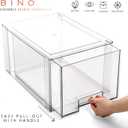 BINO | Stackable Storage Drawers, Tall Large - Clear | THE CRATE COLLECTION | Storage Bins With Drawers | Bathroom Organizers | Under Sink Organizer | Vanity Cabinet Home Organization