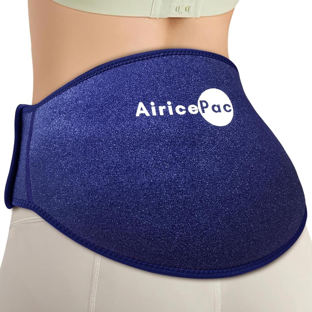 Ice Pack for Back Pain Relief, Reusable Gel Lower Back Wrap, Cold Compress Therapy for Waist Lumbar Injuries, Sciatic Nerve, Herniated or Degenerative Disc, Coccyx, Tailbone Pain Blue