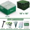 Grooy 16PCS Grass Wall, Artificial Boxwood Panels, Privacy Hedge Fence Screen with UV Protection, Greenery Backdrop for Indoor Home Wedding Decor and Outdoor Garden Backyard