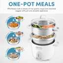 Aroma Housewares 14-Cup (Cooked) / 3Qt. Select Stainless Pot-Style Rice Cooker, & Food Steamer, One-Touch Operation, Automatic Keep Warm Mode, White (ARC-757-1SG)