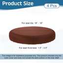 uxcell 4 Pack Stool Covers Round, 16-18 Inch Bar Stool Covers Washable Dustproof Slipcover Seat Cushion with Elastic No Sponge Pad for Bar Kitchen Living Room Decor, Light Brown