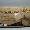 JWPEHOE 34 × 15 × 31 Inches Raised Garden Bed with Legs/Storage Shelf, Mobile Planter Box for Outdoor Plants, Elevated Garden Bed for Backyard, Balcony, Black