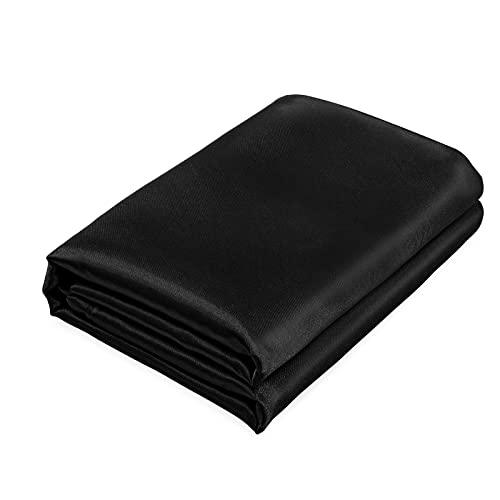 Homiest Black Satin Flat Sheet for Full Mattress, Luxury & Ultra Soft Bedding