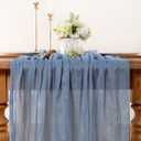 Blue Cheesecloth Table Runner Fall Boho Wedding Birthday Home Decor, 10ft 10Pack