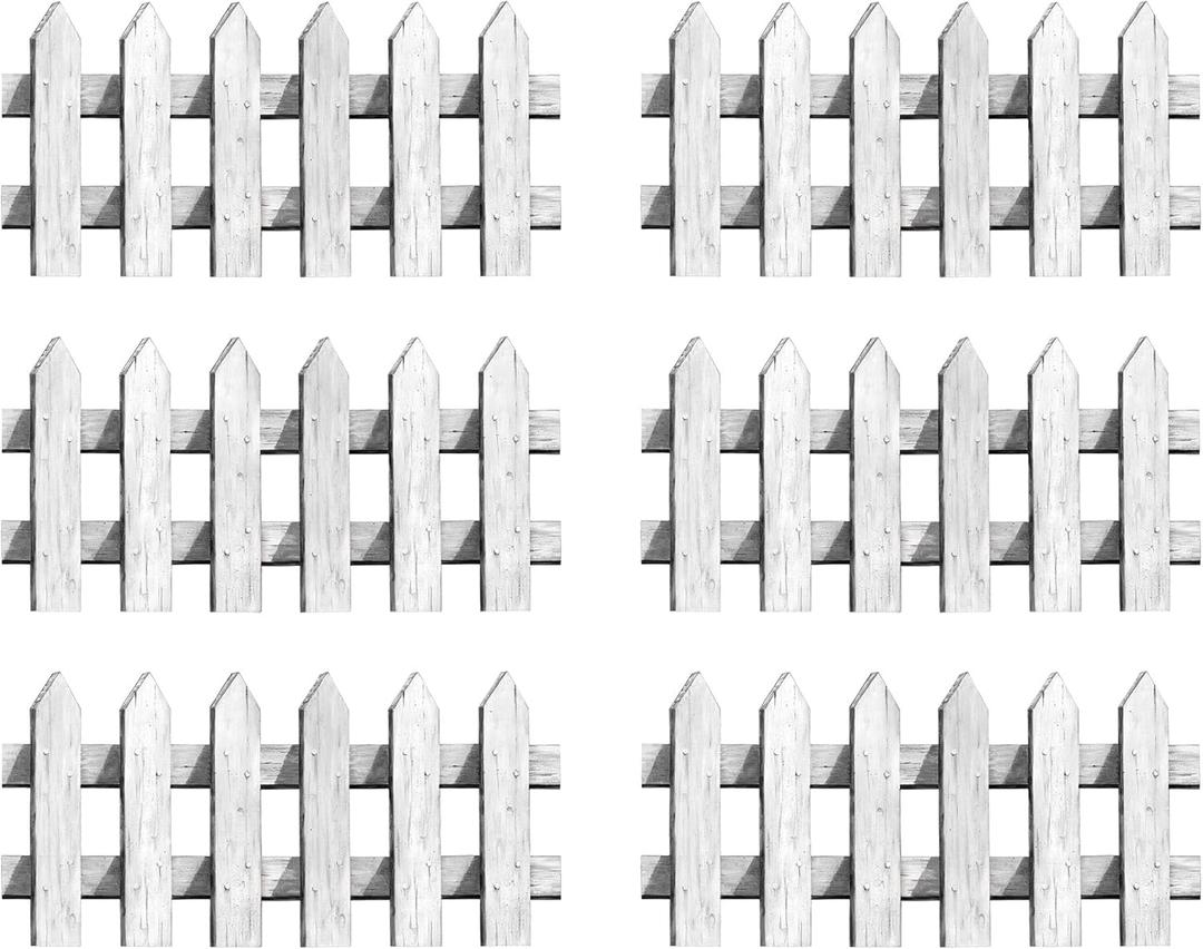 Beistle 6 Piece Cardstock Paper White Picket Fence Cut Outs Border Decorations For Summer Garden Tea Parties And Classroom Bulletin Board Dcor