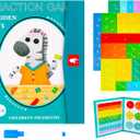 2 x Magnetic Fraction Demonstration Book, 102Pcs Magnetic Fraction Tiles & Fraction Circles Set, Fraction Manipulatives, Math Manipulatives for Elementary School, Learning Building Block Set (Zebra)