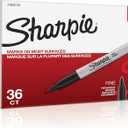 Sharpie Permanent Markers Bulk Set Fine Tip Markers Set For Plastic Metal Wood And More Black 36 Count