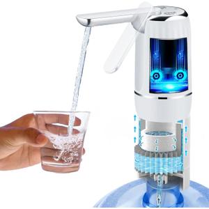 CoolWAY Gallon Bottle Electric Pump Filter - Portable Water Dispenser for Camping, Outdoors, Home and Office, 5 Gallon Water jug Dispenser with Filter