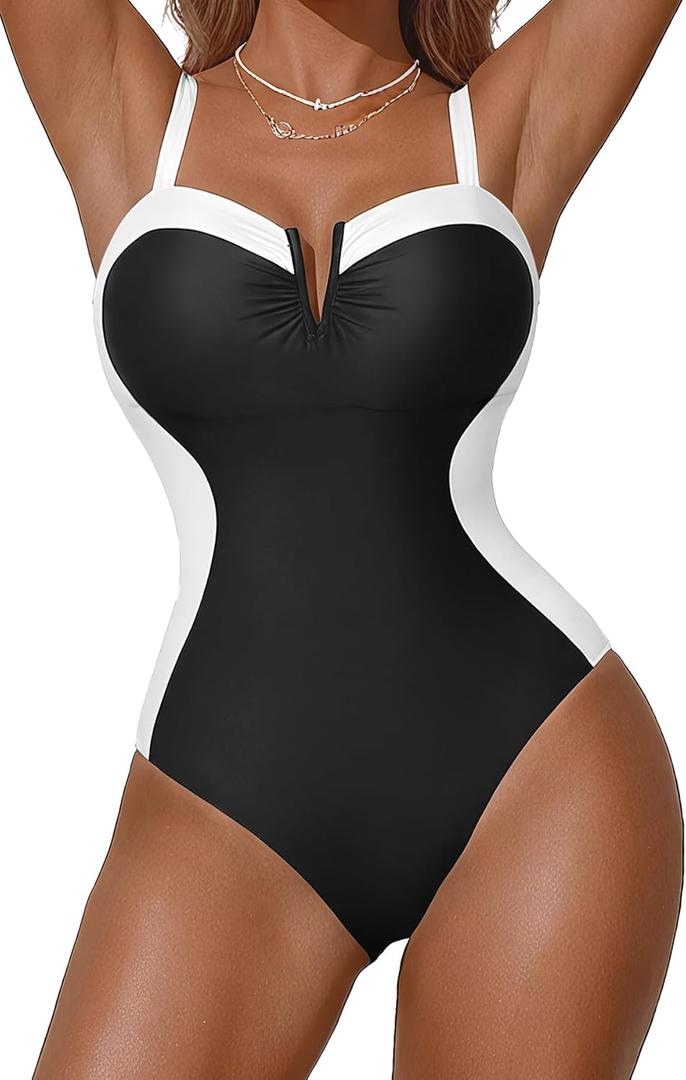 Daci Women's Tummy Control One Piece Swimsuit - Sexy Crisscross Back Bathing Suit 2026, Medium