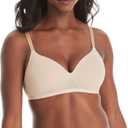Hanes Women's Oh So Light Wireless T-Shirt Bra with ComfortFlex Fit and Comfort Foam (Large, Nude)