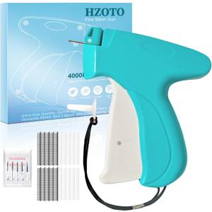 Mini Stitch Gun for Clothes, Tagging Gun & Easy Stitch Hemming Gun for Clothing, Quick Cloth Fixer Tool Kit with 2 Needles, 1500 Black & 1500 White Plastics Fasteners