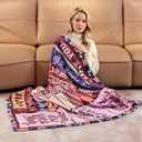 Gifts for Bonus Mom from Daughter, Bonus Moms Blanket Birthday Gifts from Son Mothers Day Christmas Bday Presents for Mother in Law Step Mom Stepmom 50" X 60"