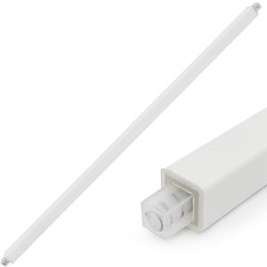 Towel Bar Replacement Rod 24 Inches Adjustable Spring End Wall Mount Replacement Towel Bar for Ceramic Holder Bathroom Kitchen Towels Bars Storage (White Towel Holder)