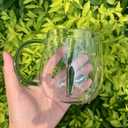 Youngky Store 3D Crystal Glass Animal Plant Wishing Coffee Cup - Milk Chocolate Cappuccino, Party Office Morning Cup for Home Office Decoration (Cactus)