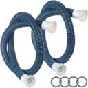 2026 Upgrade 2 Pack 1 1/2 Pool Hose for Above Ground Pools 6ft EVA Long Pool Pump Replacement Filter Hoses 1.5" Swimming Pool Filter Hose for Filter Pumps, Saltwater Systems and Sand filters (Blue)