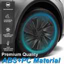 19 Inch Tesla Model Y Wheel Covers Suitable for Juniper Crossflow 2025 2026, 4PCS Vortex Style Premium Hubcaps, Hub Protection Accessory, Not Compatible with Tesla Y 2021-2024