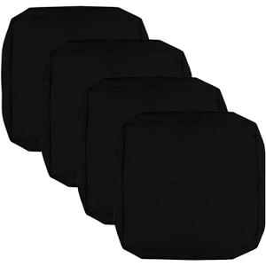 FLYMEI Patio Cushion Covers 24x22x4 Waterproof Outdoor Cushion Cover Replacement 4Packs Outdoor Seat Cushion Slipcover for Rattan Chair Sofa, Black