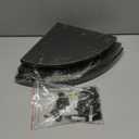 HORLIMER Floating Corner Shelf Wall Mount, Set of 6 Rustic Wood Corner Wall Shelves for Bedroom, Living Room, Bathroom, Kitchen (Black) (Fan-Shaped)