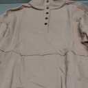 SHEWIN Womens Sweatshirt Casual Long Sleeve Lightweight Sweatshirts Button Loose Pullover Tops (Large)