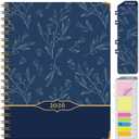 LARGE PRINT HARDCOVER 2026 Planner, 8.5"x11": 14 Months (November 2025 - December 2026), Daily Weekly Monthly Planner, Yearly Agenda, Bookmark, Pocket Folder and Sticky Note Set (Blueberry Vines)