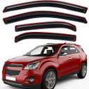 Lightronic Extra Durable Clip-on in-Channel Auto Vent Window Visor, Fits 2010-2017 Chevrolet Equinox, UV Protection Rain Guard, Original Wind Deflector, No-Drill Easy Install, Dark Smoke, 4-Pcs