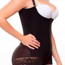 Fajitex Fajas Colombianas Moldeadoras High Compression Garment Tummy Control Shapewear for Women, Abdomen Control Shapewear (Black, XXL)