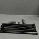 5/8" Diameter Black Curtain Rods 2 pack for Windows 30 or 46 inch, Adjusts Length by Splicing, Small Curtain Rods for Bedroom, Living Room, Cafe Black Curtain Rod Set of 2