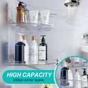 Acrylic Corner Shower Shelves, Adhesive Shower Caddy Organizer for Bathroom Storage Home Decor, Clear Rustproof No Drilling Wall Shelf, 2-Pack