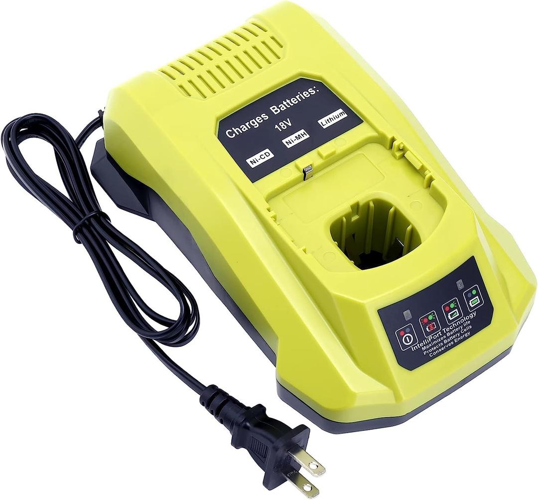 P117 Dual Chemistry Fast Charger Replace for Ryobi 12V-18V Lithium NiCad NiMh Battery Ryobi 18-Volt One+ P102 P108 P189 P197 P103 P105 P107 P190 P191 PBP002 PBP005
