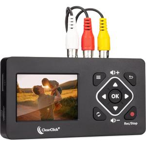 ClearClick Video to Digital Converter 2.0 (Second Generation) Mini Edition - Record Video from VCR's, VHS Tapes, AV, RCA, Hi8, Camcorder, DVD, Gaming Systems [Requires Working VCR/Camcorder & Tapes]