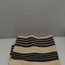OJIA Fall Outdoor Rug 3'x5', Black and Tan Area Rug Machine Washable Rugs Cotton Hand Woven Entry Rug Indoor Outdoor Striped Carpet for Front Porch/Deck/Backyard/Camping/Living Room