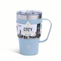 Manna™ Cozy™ Stainless Steel Coffee Mug - Blue Splatter, 18 oz 