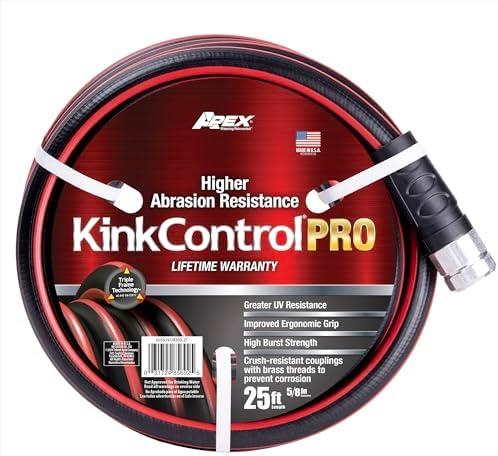 Kink Control Pro Garden Hose, Water Hosewith Superior UV Resistance, Ergonomic Grip, High Burst Strength, Triple Frame Technology for Kink Resistance, 25 Ft