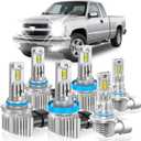 Fit for Ford F150 2015-2023 Light Bulbs, High/Low Beam Fog Light Bulbs Combo, 800% Brightness CSP Chips, 6000K White, Efficient Heat Dissipation, Pack of 6