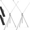 QWORK X Banner Stand 2 Pack, Adjustable Poster Display Stand Fits 23" to 32" Width and 63" to 78" Height – Portable Retractable Holder with Carrying Bag for Trade Shows, Exhibitions