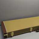 Electric guitar hardshell case leather case bag with internal guitar bag soft layer with locking latch waterproof (Yellow)