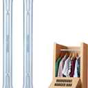 Zonon 10 Pack 20 Inch Length Wardrobe Hanger Bar for Wardrobe Moving Boxes Steel Hanger Bar for Packing Moving Capacity 150 Pounds (Does not Include Boxes)
