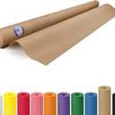Brown Paper Roll 48" x 1200" (100 feet) - USA-Made Thick Kraft Paper Roll 50lb Thickness for Packing, Moving, Shipping & Crafts/Arts - 100% Recycled Natural Craft Wrapping Material by IDL Packaging