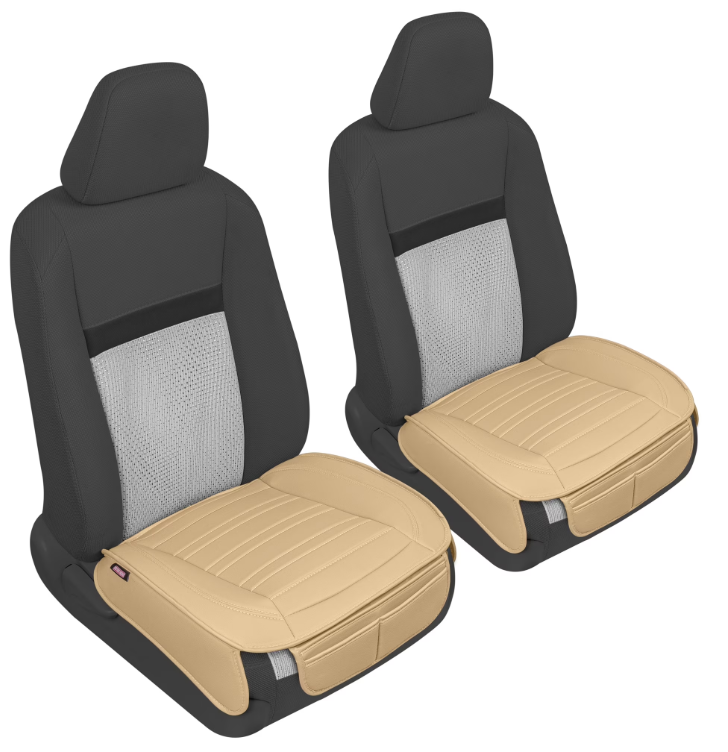 Motortrend Leatherette Seat Cushion,  Beige