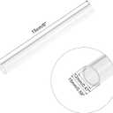 2 x MECCANIXITY Acrylic Pipe Clear Rigid Round Tube 9pcs 12mm(1/2") ID 15mm OD 6" for Lamps and Lanterns, Water Cooling System