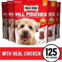 Milk-Bone Pill Pouches Dog Treats With Real Chicken, 25 Count Bags (Pack of 5; 125 Total Treats) BBD 09/05/26