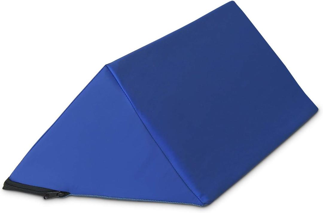 NYOrtho Positioning Wedge 45  Bed Wedge Pillow for Pressure Relief & Alignment  Side Sleeping Support for Elderly, Coccyx, Hip & Spine Stability, Wipeable Non-Slip Cover  17x8x8 in