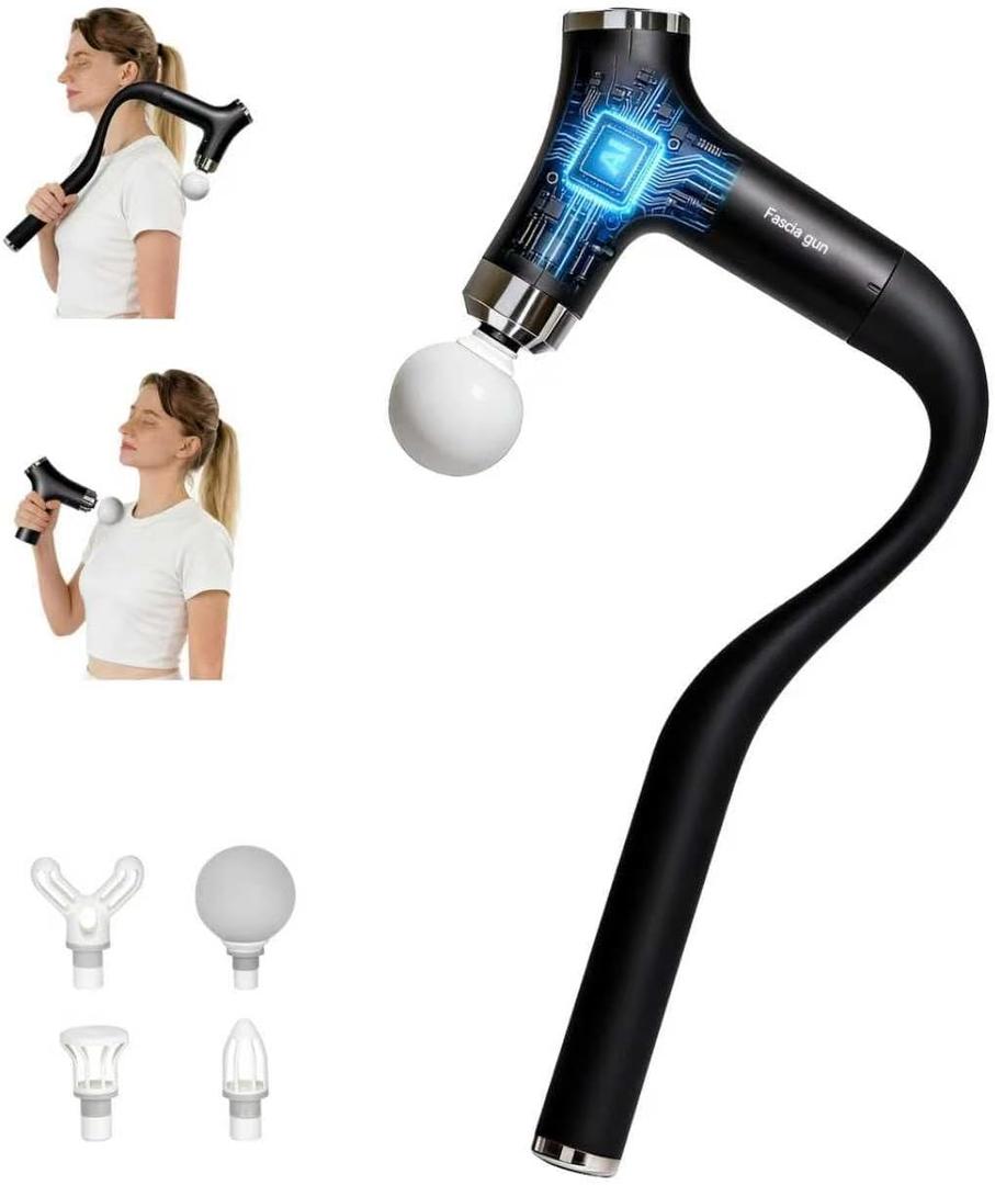 Sfozstra Deep Tissue Massage Gun: Handheld Electric Percussion Muscle Massager with 12-Speed Intelligent Feedback System & AI-Powered Response - Detachable Extended Handle for Back Leg Pain Relief